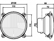 1400660300N Element optyczny reflektora, MF