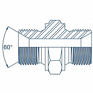 DNB16A Złącze proste 1 BSP 3852A, 1x1, 1''x1''