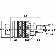 SKPF10L14 Szybkozłącze ISO 10 M14x1,5-8L - gniazdo