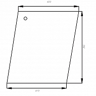 133177FM Szyba kabiny, boczna, tylna