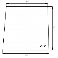 139552FM Szyba kabiny, boczna, przednia, prawa