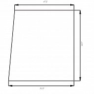 141800FM Szyba kabiny, boczna, prawa
