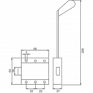 CA5398L Zamek drzwi, lewy