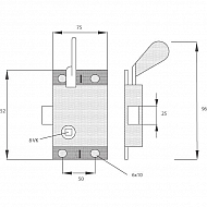 CA4003 Zamek drzwi, prawy