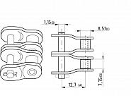 Półogniwo wygięte podwójne Steel Power, 1/2" x 5/16" K1308D