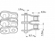 Półogniwo wygięte podwójne Steel Power, 1/2" x 5/16" K1308D