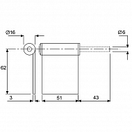 TX4759 Zawias drzwi z trzpieniem prawy 51 mm