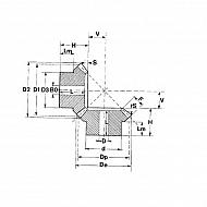 MOD21616 Zestaw kół zębatych stożkowych moduł 2, 1:1