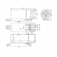 MB115020 Pojemnik na dokumenty fi  109x312 mm z tworzywa sztucznego, czarny