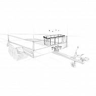 DK88300 +Bracket set straight drawbar