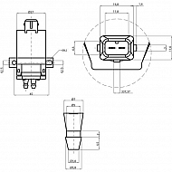 20000062000 Pompa spryskiwacza szyb, typ B, 12 V