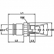SKPM12L22 Szybkozłącze ISO 12,5 M22X1,5-15L - wtyczka