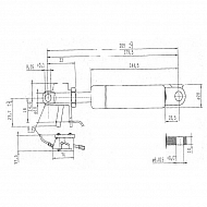 CA0075LY Sprężyna gazowa L209-300N, L 209 mm, 300 N
