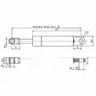 CA044016 Sprężyna gazowa L215-1100N, L 215 mm, 1100 N