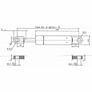 CA049190 Sprężyna gazowa L225, 100N, L-225 mm, 100 N, Stabilus 049190