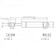 CA084107 Sprężyna gazowa L245-1010N, L 245 mm, 1010 N