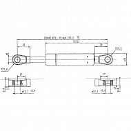 CA050016 Sprężyna gazowa, siłownik gazowy, L280-520N, L-280 mm, 520N, Stabilus, pasuje do Case IH