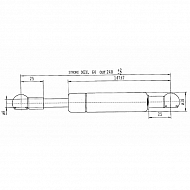 CA551244 Sprężyna gazowa, siłownik gazowy, L250-350N, L-250 mm, 350N Stabilus, pasuje do Case IH