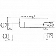 CA533394 Sprężyna gazowa, L255-175N, L 255 mm, 175 N