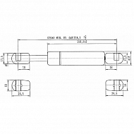 CA516678 Sprężyna gazowa, L275-100N, L 275 mm, 100 N, 