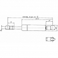 CA321176 Sprężyna gazowa, L275-100N, L 275 mm, 100 N