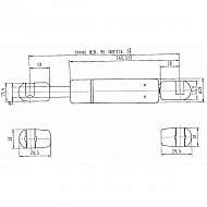 CA592331 Sprężyna gazowa, L275-100N, L 275 mm, 100 N
