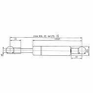 CA069167 Sprężyna gazowa, siłownik gazowy, L275-350N, L-275 mm, 350N Stabilus,