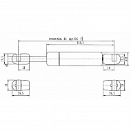 CA273929 Sprężyna gazowa, L276-100N, L 276 mm, 100 N 