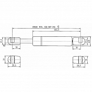 CA475017 Sprężyna gazowa, L285-300N, L 285 mm, 300 N, 