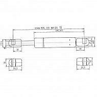 CA844357 Sprężyna gazowa, L325-200N, l 325 mm, 200 N