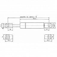 CA256986 Sprężyna gazowa, L373,5-160N, L 373,5 mm, 160 N