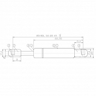 CA752835 Sprężyna gazowa, L405-250N, L 405 mm, 250 N