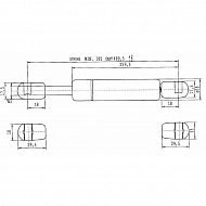 CA638900 Sprężyna gazowa, L480-140N, L 480 mm, 140 N