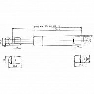 CA841323 Sprężyna gazowa, L485-200N, L 485 mm, 200 N