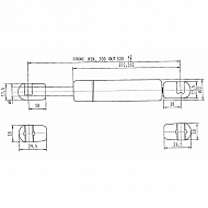 CA592285 Sprężyna gazowa L 500 mm, 150 N 
