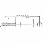CA477249 Sprężyna gazowa, L500-300N, L 500 mm, 300 N 