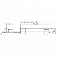 CA079499 Sprężyna gazowa, L505-230N, L 505 mm, 230N 