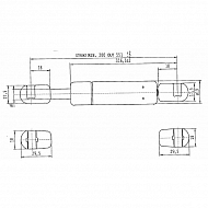 CA667110 Sprężyna gazowa, L550-100N, L 550 mm, 100 N