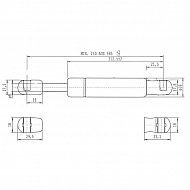 CA752967 Sprężyna gazowa, L585-250N, L 585 mm, 250 N