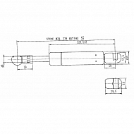 CA897884 Sprężyna gazowa, L590-240N, L 590 mm, 240 N