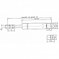 CA984442 Sprężyna gazowa, L590-370N, L 590 mm, 370 N
