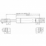 CA592242 Sprężyna gazowa L600-150N, L 600 mm, 150 N