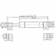 CA592269 Sprężyna gazowa, L600-250N, L 600 mm, 250 N