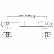 CA516600 Sprężyna gazowa, L600,5-210N, L 600 mm, 210 N