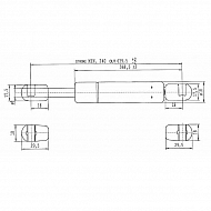 CA595888 Sprężyna gazowa, L640-100N, L 640 mm, 100 N