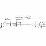 CA711616 Sprężyna gazowa, L 1030 mm, 335 N, Stabilus