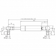 CA760005 Sprężyna gazowa, L 204,5 mm, 300 N, Stabilus