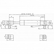 CA957003 Sprężyna gazowa, L-205 mm, 100 N, L205, 100N Stabilus 957003 pasuje do Case - IH