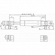 CA957003 Sprężyna gazowa, L 205 mm, 100 N, Stabilus