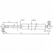 CA082899 Sprężyna gazowa, L - 235 mm, 100 N, Stabilus 082899